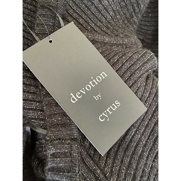 Devotion by Cyrus women warm sweater rayon blend Phantom Heather size M - Picture 6 of 6